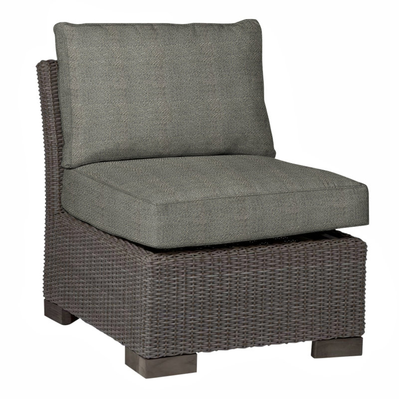 Fauteuil de chambre Club Woven N-Dura, Welt, Écorce Intermix, Noyer noir