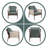 Modern Upholstered Accent Armchair with Paper-Rope Weaving, Green Linen Fabric-2115048100