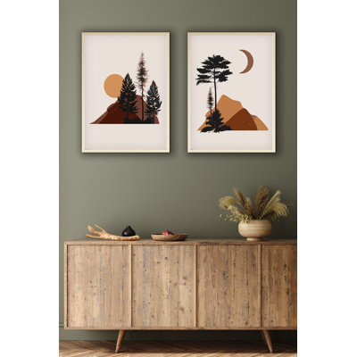 Elegant Decorative Framed MDF Paintings (2 Pieces), 7.9 x 11.8 inches Each | 100% MDF with 0.12-inch Thickness, 100% Solid Wood Frame with 1.0-inch Thickness | Stylish Wall Art for Living Room, Bedroom & Office Décor