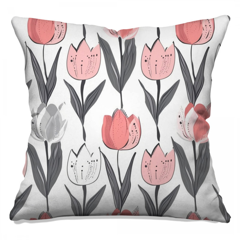 Coussin Tulip, 18 po x 18 po