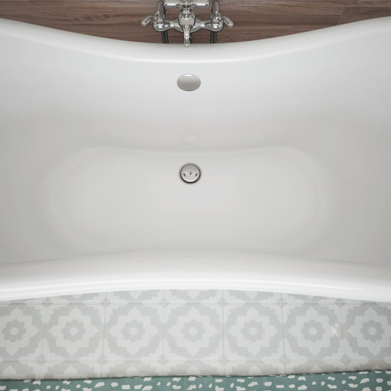 69" x 29" Freestanding Soaking Acrylic Bathtub