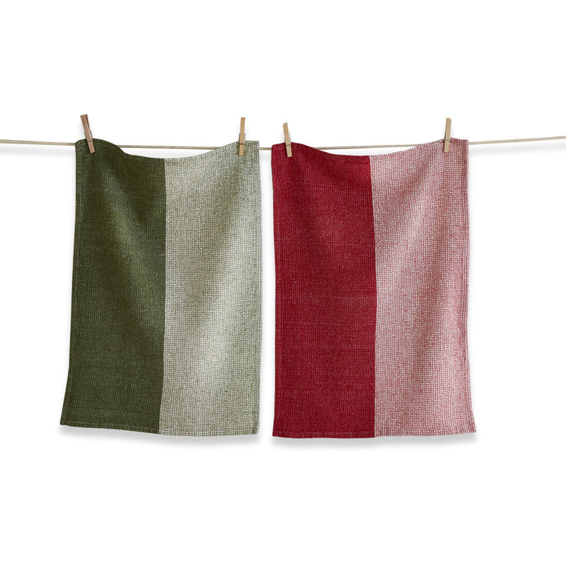 Joyful Waffle Weave Dishtowel S/2