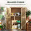 Armoire décorative, armoire de rangement extérieure, abri de jardin avec toit en asphalte et 2 grandes portes