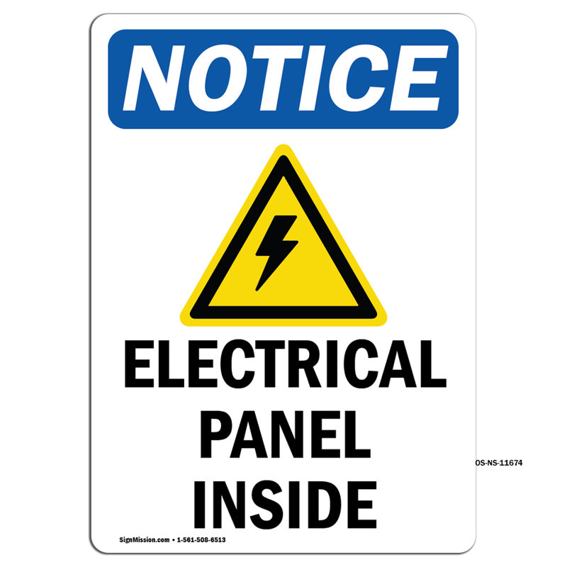 Panneaux électriques à l'intérieur de l'enseigne
