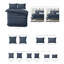 Ensemble de housse de couette en coton denim foncé Shay 8 pièces-109897158