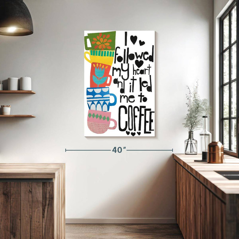 Tergel Heart And Coffee, 39" H x 26" W