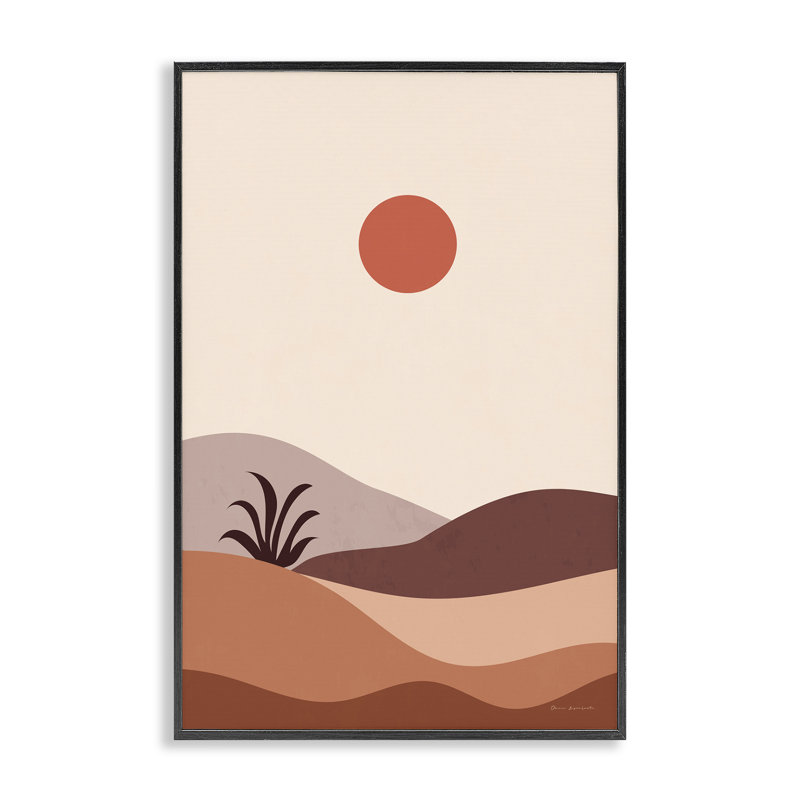 Art bohème désertique avec estampe numérique par Omar Escalante, Giclée encadrée noir minuit, H 30 po x l 20 po