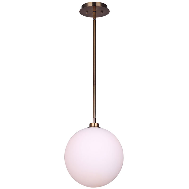 Luminaire suspendu sphérique 1 lumière Eleda, Or