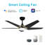 Ventilateur de plafond intelligent Woodrow de 52 pouces avec télécommande, ensemble d'éclairage inclus, fonctionne avec l'assistant Google, Amazon Alexa et les raccourcis Siri.-953338381-953338379-953338382
