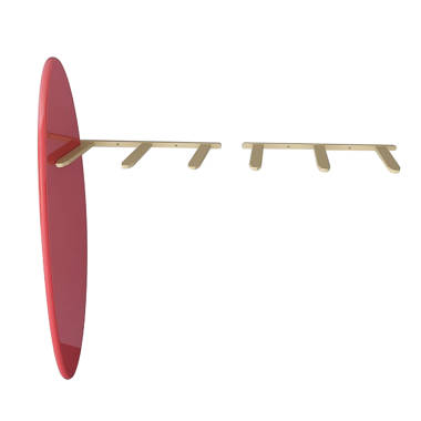 Nyal Manufactured Wood Wall Mounted Adjustable Multi-Use Surfboard/Paddleboard Rack Arlmont & Co.