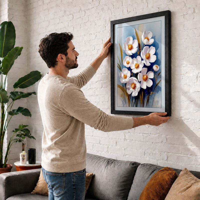 Spring Daffodils Botanical - Framed Print, Unframed, A4 - 29.7 x 21.0 cm