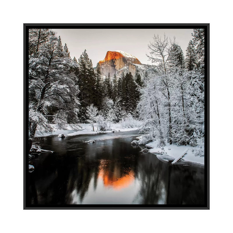 « the last soleil », reproduction d’impression sur toile, H 18 po x l 18 po x P 1,5 po, Toile avec cadre noir, Pas de tapis
