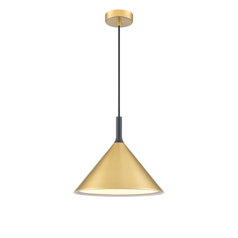 Aleczandria 1 - Light Single Pendant, Satin Brass, 14cm H x 12cm W x 12cm D