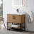 30" Free Standing Single Bathroom Vanity with Resin Top in Oak