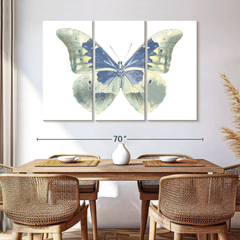 Brampt Butterfly In Indigo, 42" H x 65" W