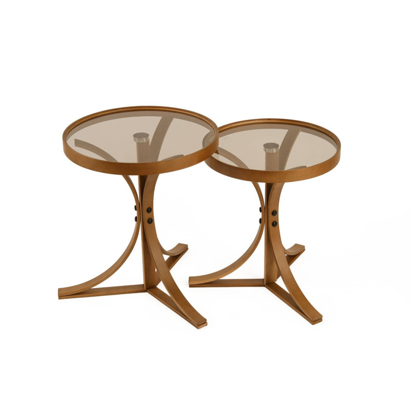 Table gigogne (2 pièces), Walnut