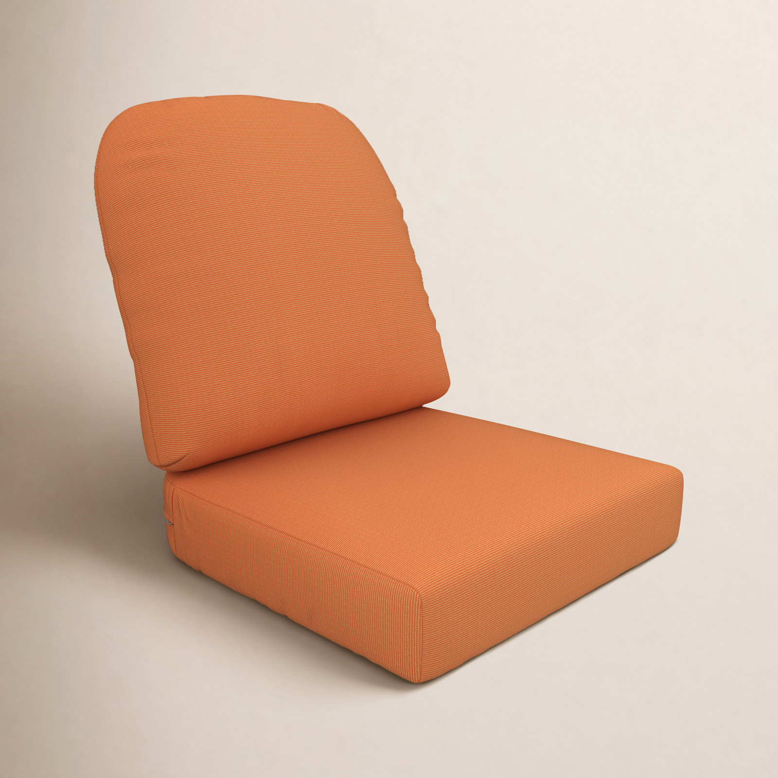 Amala Outdoor Sunbrella® Seat/Back Cushion, Sunbrella Upholstery Tangerine Sunbrella® Canvas