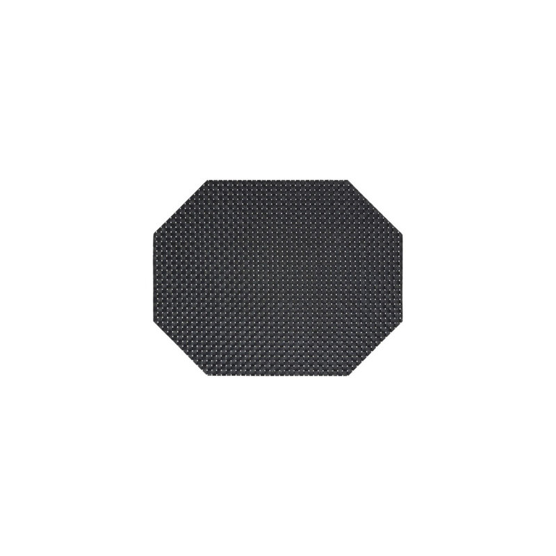 Napperon en vinyle Metroweave®, Octogone 11 po x 14 po, Noir