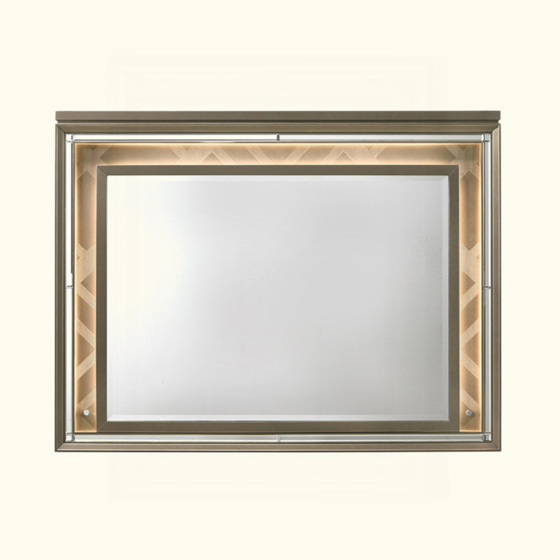 Dark Champagne Finish Mirror W/Led