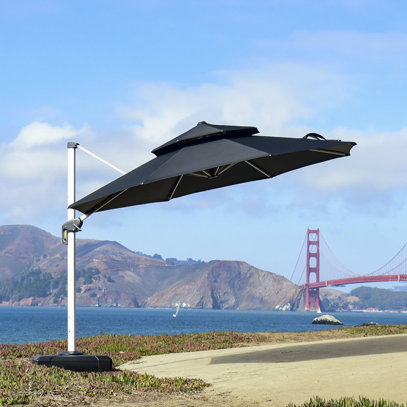 Zander 304cm Cantilever Parasol, Black