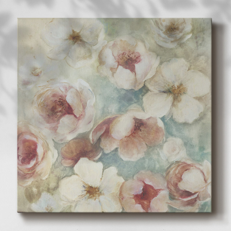 «Rose Mist II» sur toile, H 24 po x l 24 po x P 1,5 po