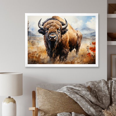 Reproduction d'art sur toile "Brown Prairies Bisons" - animaux