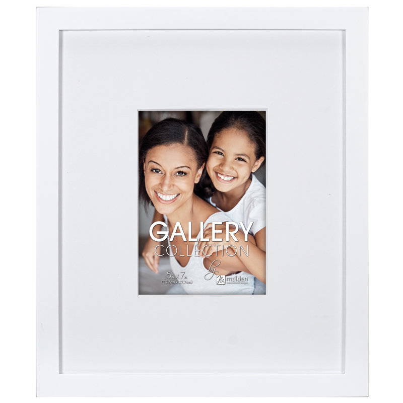 Matte Picture Frame with Mat, White
