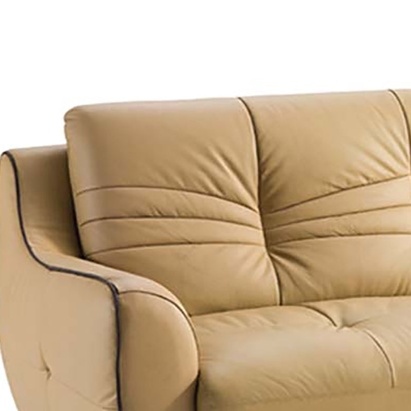8802 Taupe Leather Sofa