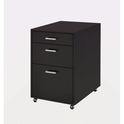 High Gloss & Chrome Finish File Cabinet