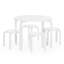 Nordic Toddler and Kids 5 Piece Round Table and Stool Set-610226596