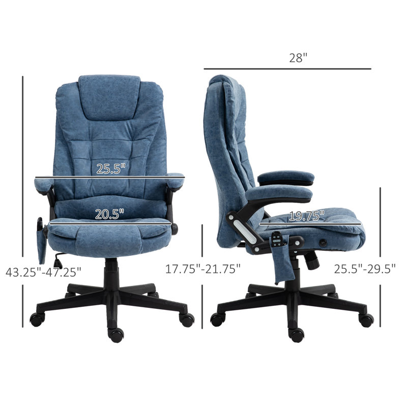 Fauteuil de bureau Vibration Massage avec unité centrale en cuir et télécommande