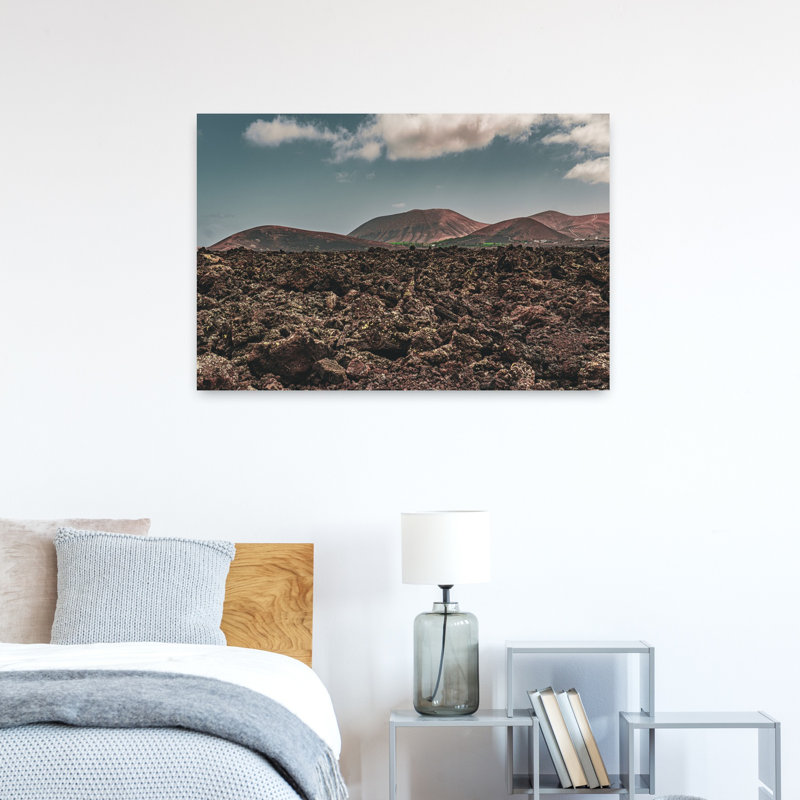 Art contemporain, paysage abstrait, architecture minimaliste, H 24 po x l 36 po