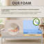 Matelas en mousse à mémoire de forme, lit double TG, housse lavable, fermeture à glissière robuste, confortable, pliable, vivant, bronze, matelas pliable avec housse amovible et fermeture à glissière. Taille, confortable pour plusieurs