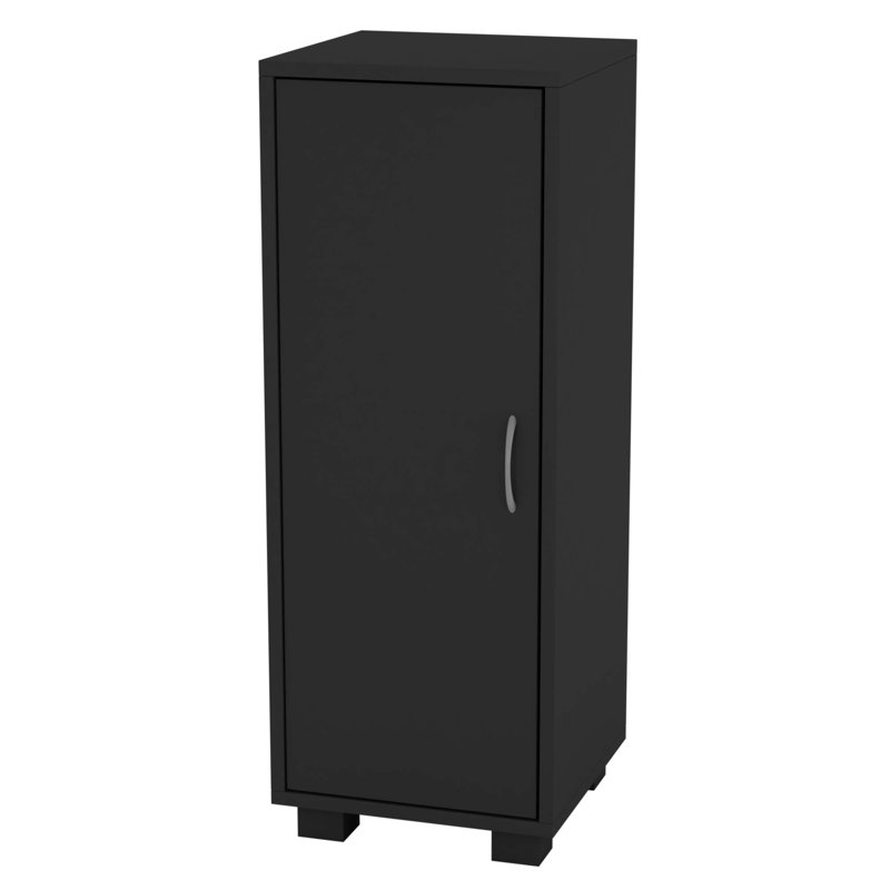 Quintashia Freestanding Linen Cabinet, Black