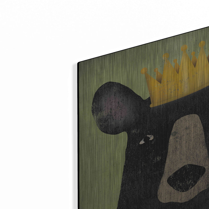 " The Black Bear With Crown " by Ryan Fowler, 12" H x 12" W