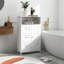 Armoire de rangement pour salle de bain avec 3 tiroirs et 1 porte - blanc