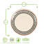 Nicola Spring - Stripe Rim Stoneware Side Plates - 20.5cm - Monochrome