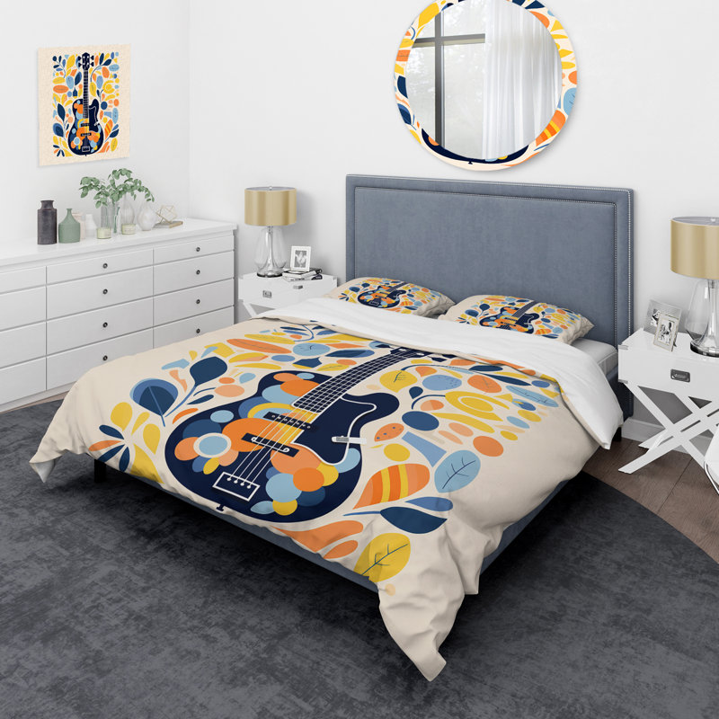 Ensemble de housse de couette basse guitare Harmony - fruits, Housse de couette pour lit simple