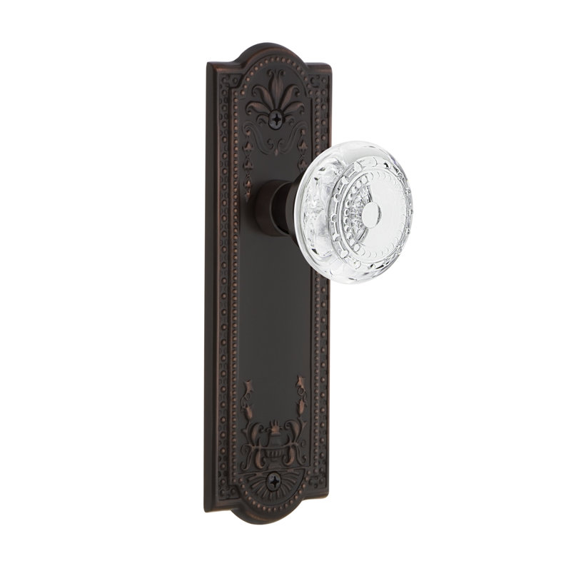 Meadows Plate with Crystal Meadows Knob, Timeless Bronze