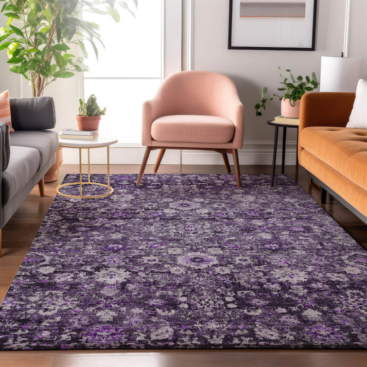 Premium Machine Washable Cerrito Purple Rug
