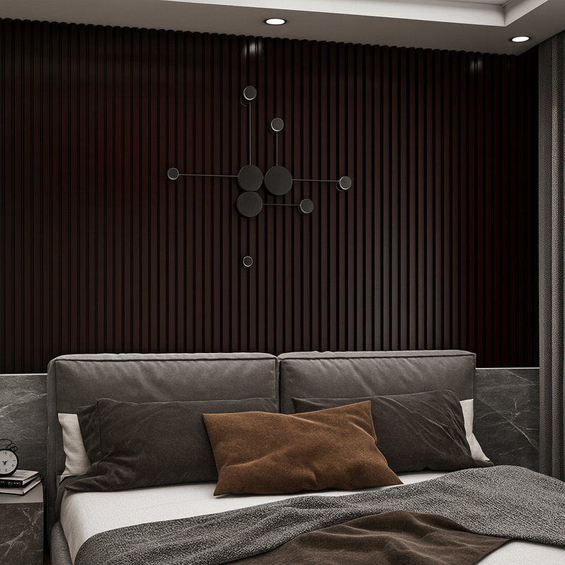6" x 93.5" Wood Look Wall Tile, Dark Chestnut