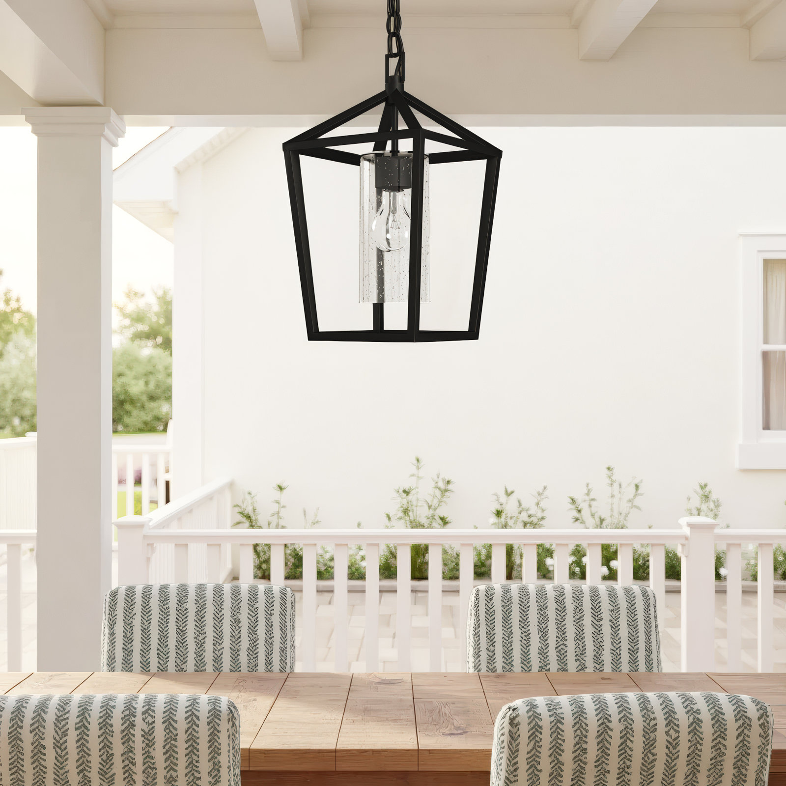 Alicia Seeded Outdoor Hanging Lantern