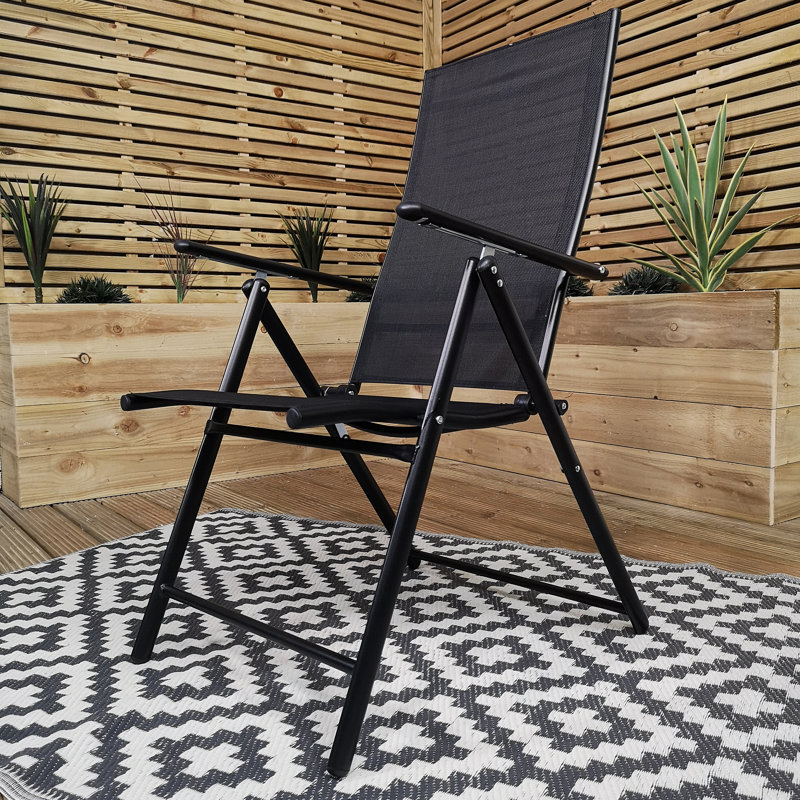 Charleah Rectangular 7 - Piece 4 - Person 149Cm L Outdoor Dining Set, Black