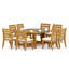 9 Pcs Grade-A Teak Wood Dining Set: 60" Square Rectangle Butterfly Table And 8 Atnas  Chairs (4 Arm & 4 Armless Chairs) #11AT1404-1934866625
