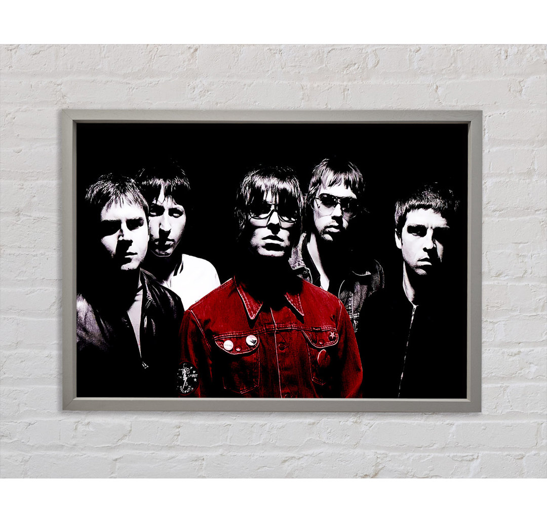 Oasis Liam Roter Mantel B N W - Druck