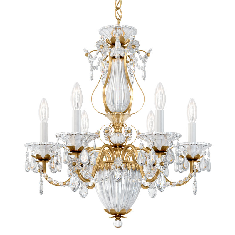 Bagatelle 7 - Light Chandelier, French Gold, Heritage Crystal