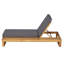 Méridiennes de patio réglables, chaise longue en bois d'acacia pour bord de piscine
