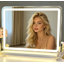 Grand miroir de maquillage lumineux, miroir grossissant 15X, port de charge USB, support de table / mural, pour salle de bain