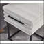 3-Piece Upholstered Bedroom Set, Tufted Wingback Bed With Two White Nightstands-1807505072