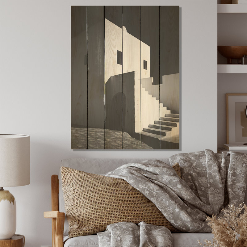 Châteaux, imitation de paysages, art mural sur bois de pin naturel, H 20 po x l 10 po